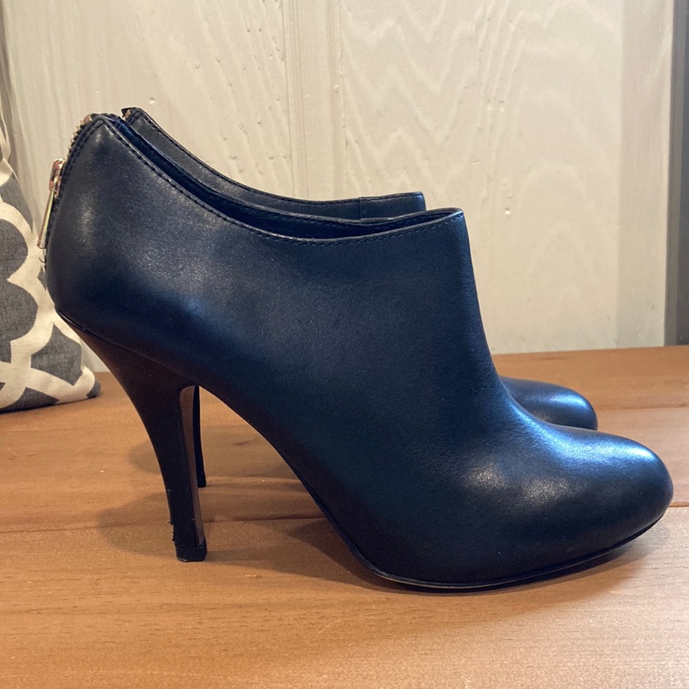 Aldo Black Leather Booties, Size 9